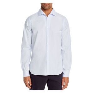 The Mens store Mens Blue Pinstripe Long Sleeve Button Down Casual Shirt S